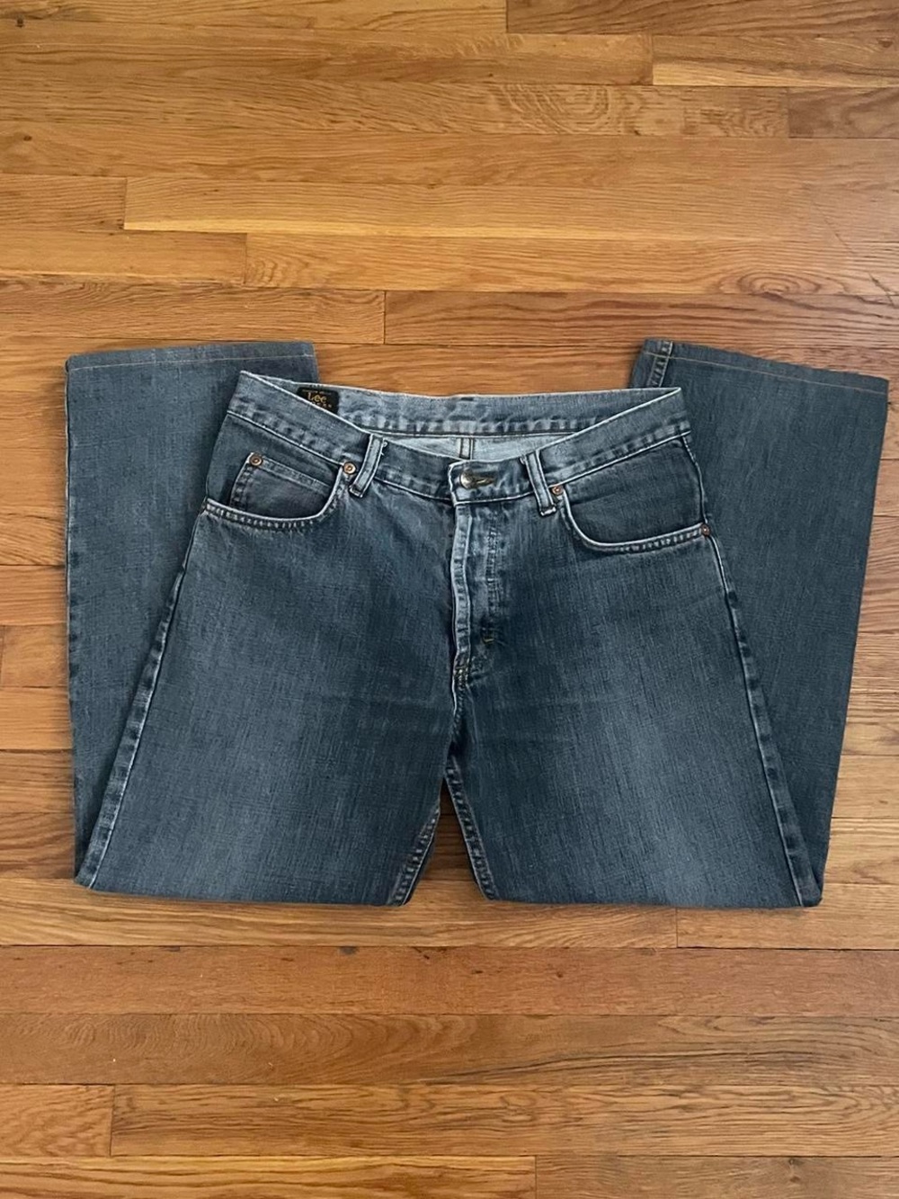 lee blue dark wash jeans